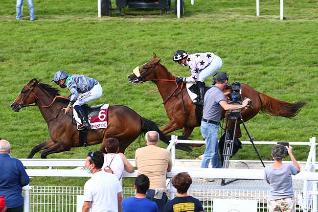 Photo d'arrivée de la course pmu PRIX DES IRIS à CLAIREFONTAINE le Vendredi 21 août 2020
