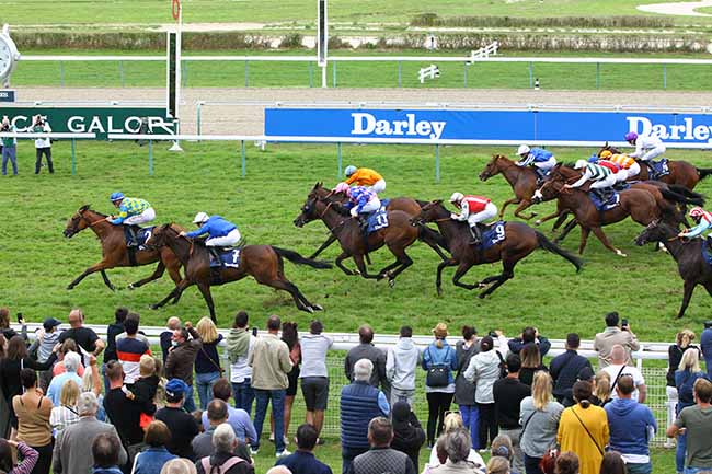 Photo d'arrivée de la course pmu DARLEY GRAND HANDICAP DES SPRINTERS à DEAUVILLE le Dimanche 23 août 2020