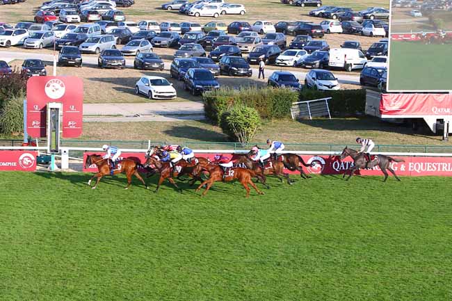Photo d'arrivée de la course pmu QATAR PRIX DU PONT DE GRENELLE à LONGCHAMP le Dimanche 13 septembre 2020