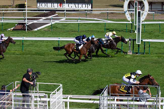 Photo d'arrivée de la course pmu PRIX DU CHATEAU DE COMPIEGNE à COMPIEGNE le Lundi 14 septembre 2020