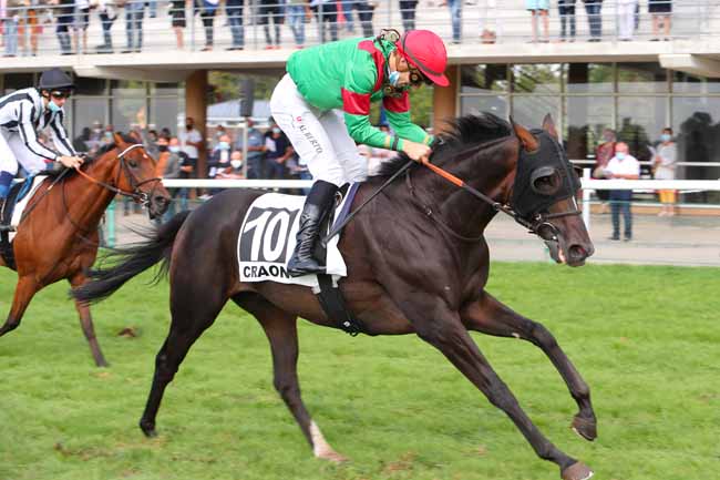 Photo d'arrivée de la course pmu PRIX DE LA COMMUNAUTE DE COMMUNES DU PAYS DE CRAON - HANDICAP DE CRAON à CRAON le Lundi 21 septembre 2020
