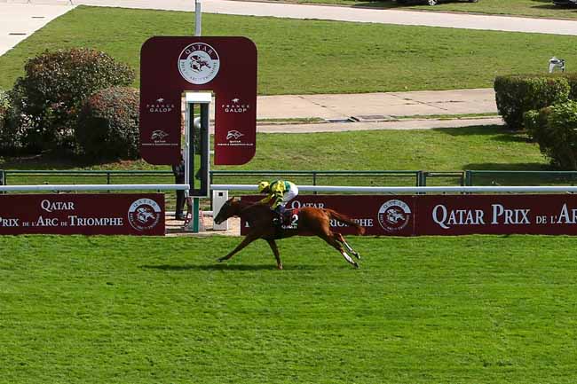 Photo d'arrivée de la course pmu QATAR PRIX JEAN-LUC LAGARDERE (GRAND CRITERIUM) à LONGCHAMP le Dimanche 4 octobre 2020