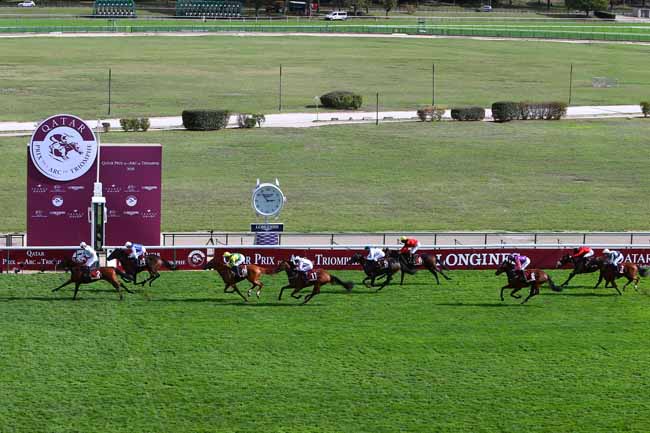 Photo d'arrivée de la course pmu QATAR PRIX MARCEL BOUSSAC - CRITERIUM DES POULICHES à LONGCHAMP le Dimanche 4 octobre 2020