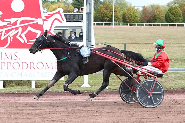 Photo d'arrivée de la course pmu PRIX DE L'HIPPODROME DE STRASBOURG à REIMS le Lundi 5 octobre 2020