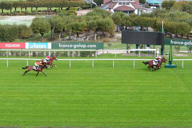 Photo d'arrivée de la course pmu PRIX FLAMANT à SAINT-CLOUD le Jeudi 8 octobre 2020