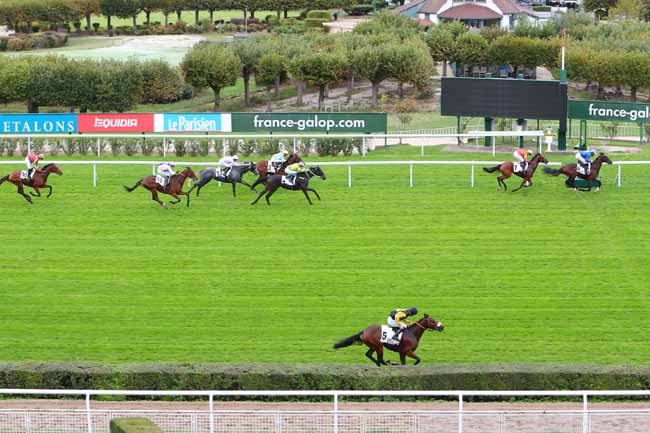 Photo d'arrivée de la course pmu PRIX DE L'AVENUE DE LA FONTAINE à SAINT-CLOUD le Jeudi 8 octobre 2020