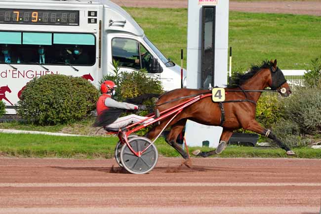 Photo d'arrivée de la course pmu PRIX DE LA PORTE DE GENTILLY à ENGHIEN le Lundi 19 octobre 2020