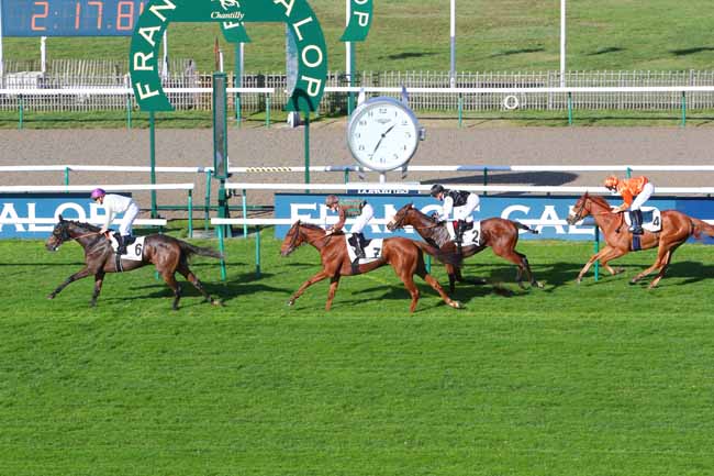 Photo d'arrivée de la course pmu PRIX DES CANTERS à CHANTILLY le Samedi 31 octobre 2020