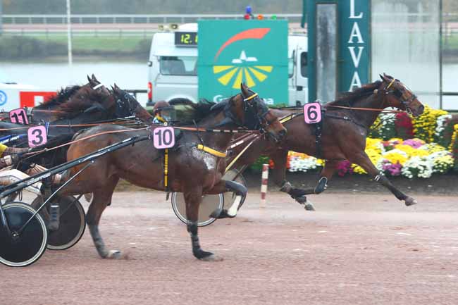 Photo d'arrivée de la course pmu PRIX ALEXANDRE DALIBARD - CREDIT AGRICOLE à LAVAL le Dimanche 1 novembre 2020
