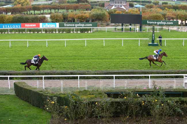 Photo d'arrivée de la course pmu PRIX DU PAYS D'YVELINES à SAINT-CLOUD le Samedi 7 novembre 2020