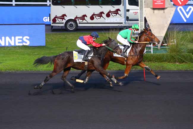 Photo d'arrivée de la course pmu PRIX DE JUSSY à PARIS-VINCENNES le Lundi 16 novembre 2020