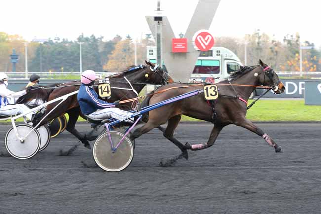 Photo d'arrivée de la course pmu COUPE DES AMATEURS (GR A) à PARIS-VINCENNES le Dimanche 22 novembre 2020