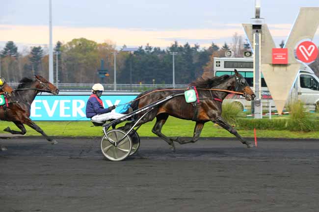 Photo d'arrivée de la course pmu PRIX DE COSSE-LE-VIVIEN à PARIS-VINCENNES le Dimanche 22 novembre 2020