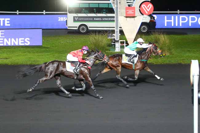 Photo d'arrivée de la course pmu PRIX DE LA CLAYETTE à PARIS-VINCENNES le Samedi 28 novembre 2020