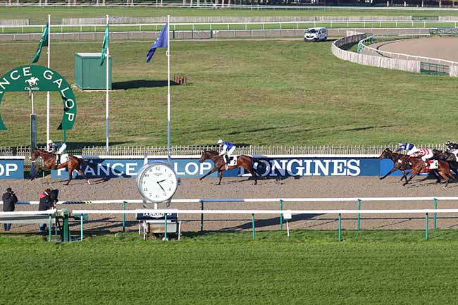 Photo d'arrivée de la course pmu PRIX DU ROND ALICANTE à CHANTILLY le Samedi 28 novembre 2020