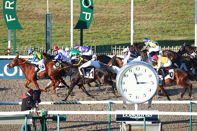 Photo d'arrivée de la course pmu PRIX DU BOIS DE LA CHARBONNIERE à CHANTILLY le Samedi 28 novembre 2020