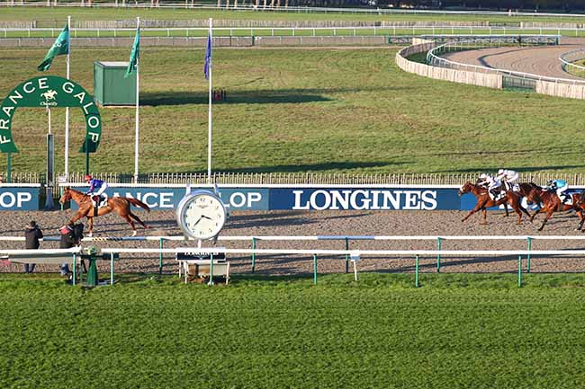 Photo d'arrivée de la course pmu PRIX DE LA MONTEE à CHANTILLY le Samedi 28 novembre 2020