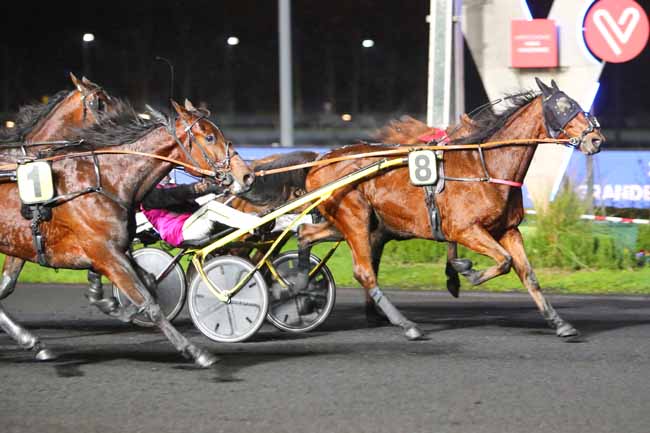 Photo d'arrivée de la course pmu PRIX MELUSINA à PARIS-VINCENNES le Vendredi 4 décembre 2020