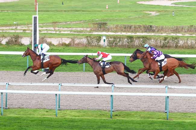 Photo d'arrivée de la course pmu PRIX DE LA PLAGE à DEAUVILLE le Samedi 12 décembre 2020