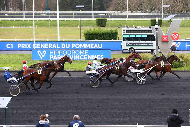 Photo d'arrivée de la course pmu PRIX GENERAL DU POMMEAU à PARIS-VINCENNES le Samedi 19 décembre 2020