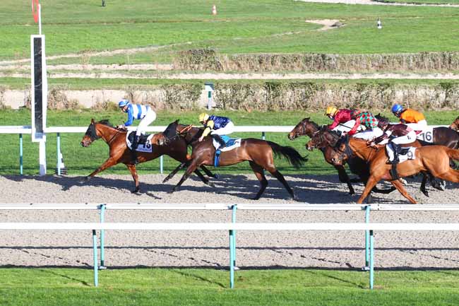 Photo d'arrivée de la course pmu PRIX DU BUSTE D'EUGENE CORNUCHE à DEAUVILLE le Samedi 19 décembre 2020