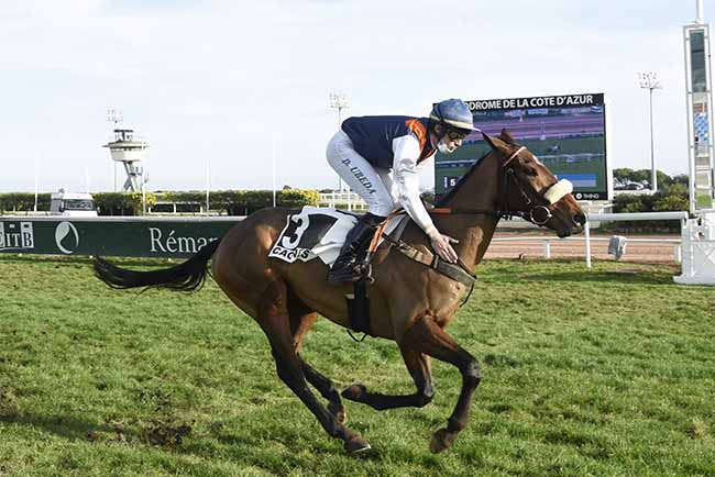 Photo d'arrivée de la course pmu PRIX WUTZELINE à CAGNES-SUR-MER le Mercredi 23 décembre 2020