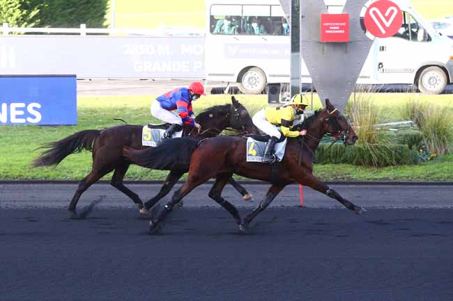 Photo d'arrivée de la course pmu PRIX SANS DIRE OUI à PARIS-VINCENNES le Vendredi 25 décembre 2020
