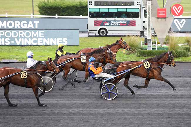 Photo d'arrivée de la course pmu PRIX DE MORGAT à PARIS-VINCENNES le Dimanche 27 décembre 2020