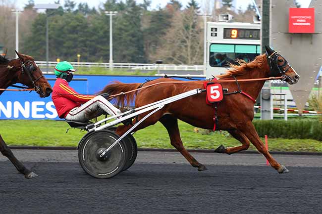 Photo d'arrivée de la course pmu PRIX DE LANDERNEAU à PARIS-VINCENNES le Jeudi 31 décembre 2020