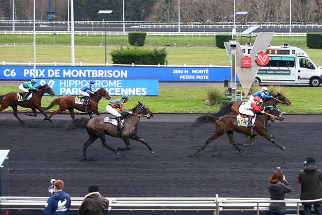 Photo d'arrivée de la course pmu PRIX DE MONTBRISON à PARIS-VINCENNES le Jeudi 31 décembre 2020
