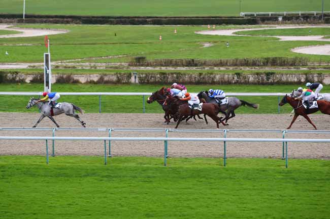 Photo d'arrivée de la course pmu PRIX DE FOLLEVILLE à DEAUVILLE le Samedi 2 janvier 2021