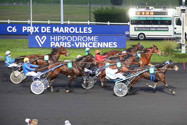 Photo d'arrivée de la course pmu PRIX DE MAROLLES à PARIS-VINCENNES le Mercredi 6 janvier 2021