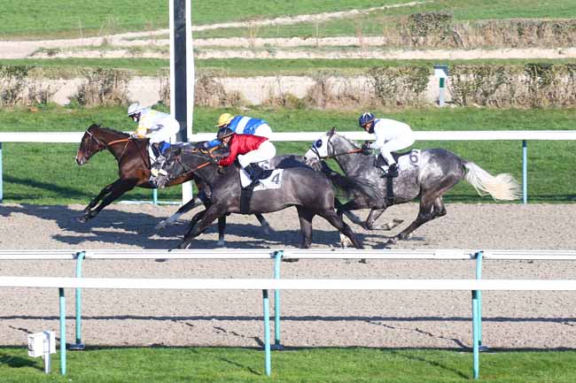 Photo d'arrivée de la course pmu PRIX DES FALAISES à DEAUVILLE le Samedi 9 janvier 2021