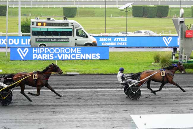 Photo d'arrivée de la course pmu PRIX DU LIMOUSIN à PARIS-VINCENNES le Mardi 12 janvier 2021