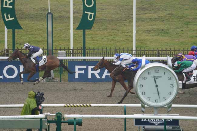 Photo d'arrivée de la course pmu PRIX DE LA PORTE DES MARCHANDS à CHANTILLY le Mercredi 13 janvier 2021