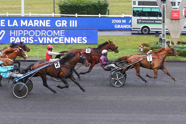 Photo d'arrivée de la course pmu PRIX DE LA MARNE à PARIS-VINCENNES le Dimanche 7 février 2021