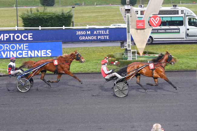 Photo d'arrivée de la course pmu PRIX DE CHAMPTOCE à PARIS-VINCENNES le Dimanche 7 février 2021
