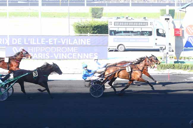 Photo d'arrivée de la course pmu PRIX DE L'ILLE-ET-VILAINE à PARIS-VINCENNES le Mercredi 10 février 2021