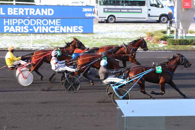 Photo d'arrivée de la course pmu PRIX JEAN-PAUL BERTRAND à PARIS-VINCENNES le Jeudi 11 février 2021