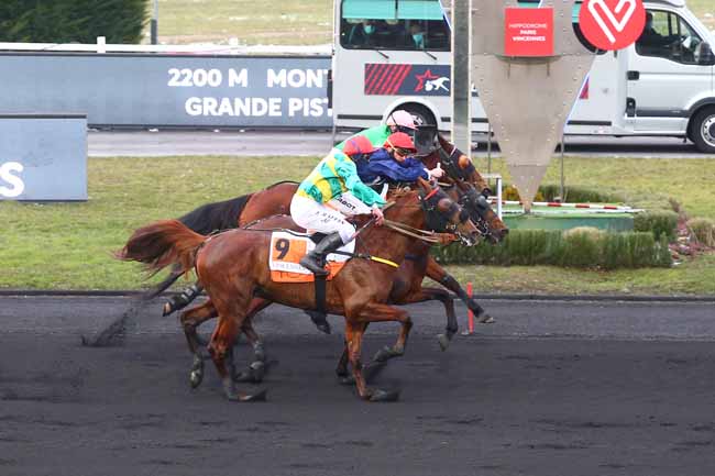 Photo d'arrivée de la course pmu PRIX DES CENTAURES à PARIS-VINCENNES le Dimanche 14 février 2021