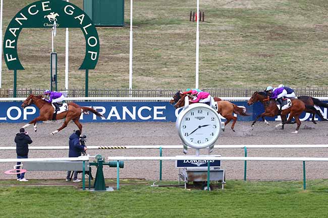 Photo d'arrivée de la course pmu PRIX DE CHAUVRY à CHANTILLY le Mardi 16 février 2021
