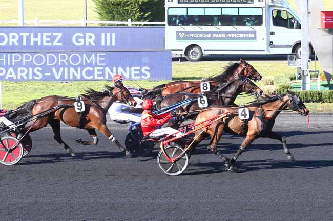 Photo d'arrivée de la course pmu PRIX D'ORTHEZ à PARIS-VINCENNES le Dimanche 21 février 2021
