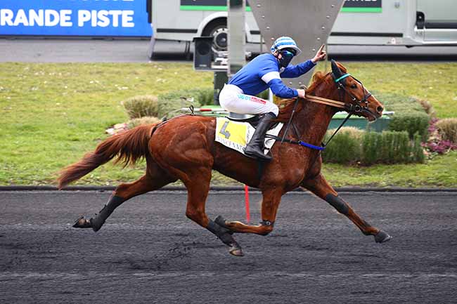 Photo d'arrivée de la course pmu PRIX DE FALOT à PARIS-VINCENNES le Lundi 22 février 2021