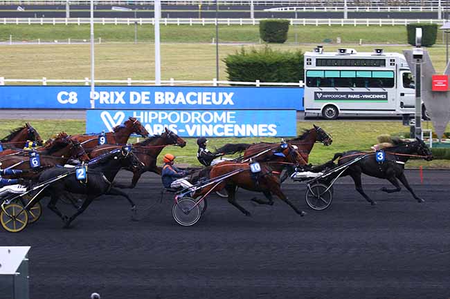 Photo d'arrivée de la course pmu PRIX DE BRACIEUX à PARIS-VINCENNES le Lundi 22 février 2021