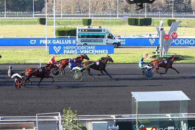 Photo d'arrivée de la course pmu PRIX GALLUS II à PARIS-VINCENNES le Vendredi 26 février 2021