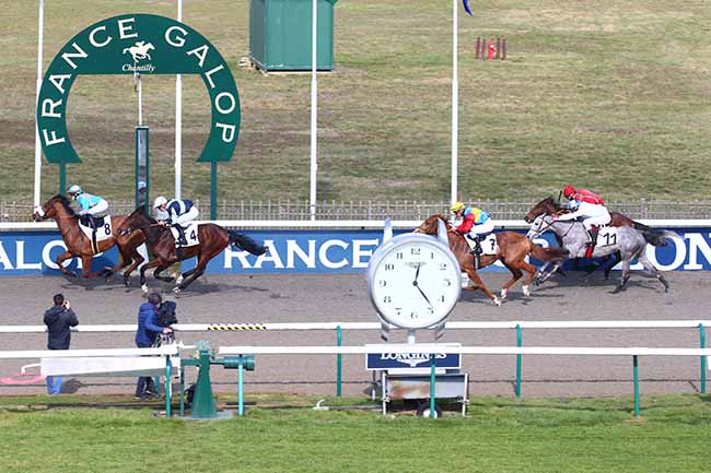Photo d'arrivée de la course pmu PRIX DU CHENE DES GRES à CHANTILLY le Vendredi 26 février 2021