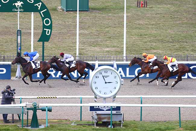 Photo d'arrivée de la course pmu PRIX DU CHATEAU à CHANTILLY le Mardi 9 mars 2021