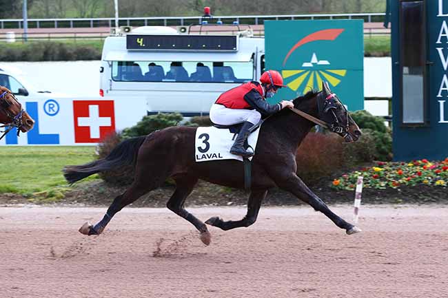 Photo d'arrivée de la course pmu PRIX WWW.HIPPODROME-LAVAL.FR à LAVAL le Mercredi 17 mars 2021