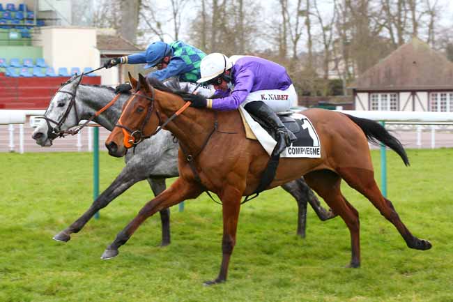 Photo d'arrivée de la course pmu PRIX JOHN CUNNINGTON à COMPIEGNE le Mercredi 17 mars 2021