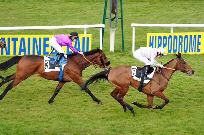 Photo d'arrivée de la course pmu PRIX DE LA COUR DES ADIEUX à FONTAINEBLEAU le Vendredi 19 mars 2021